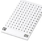 Phoenix Contact 0804183:0001 Marker card, self-adhesive, horizontally labeled with the consecutive numbers: 1 ... 10, 10-section marker strips with 12 identical decades, white 0804183:0001 on Powermatic Associates