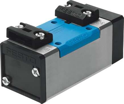 Festo 536012 pneumatic valve VL-5/2-D-3-FR-C-EX 5/2-way function, pneumatically actuated, with spring return Valve function: 5/2 monostable, Type of actuation: pneumatic, Width: 65 mm, Standard nominal flow rate: 4500 l/min, Operating pressure: -0,9 - 16 bar 536012 on Powermatic Associates