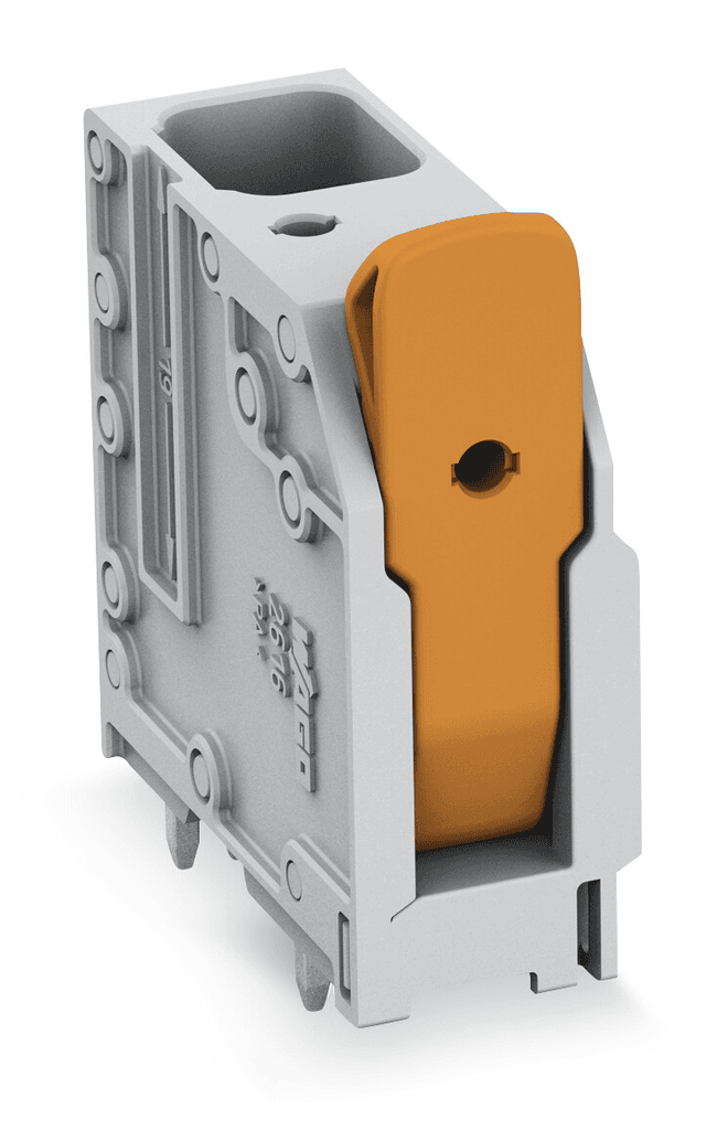 WAGO 2616-3101 2616-3101 WAGO - PCB terminal block; lever; Pin spacing 10 mm; double pinning; 1-pole; Push-in CAGE CLAMP®; gray 2616-3101 on Powermatic Associates