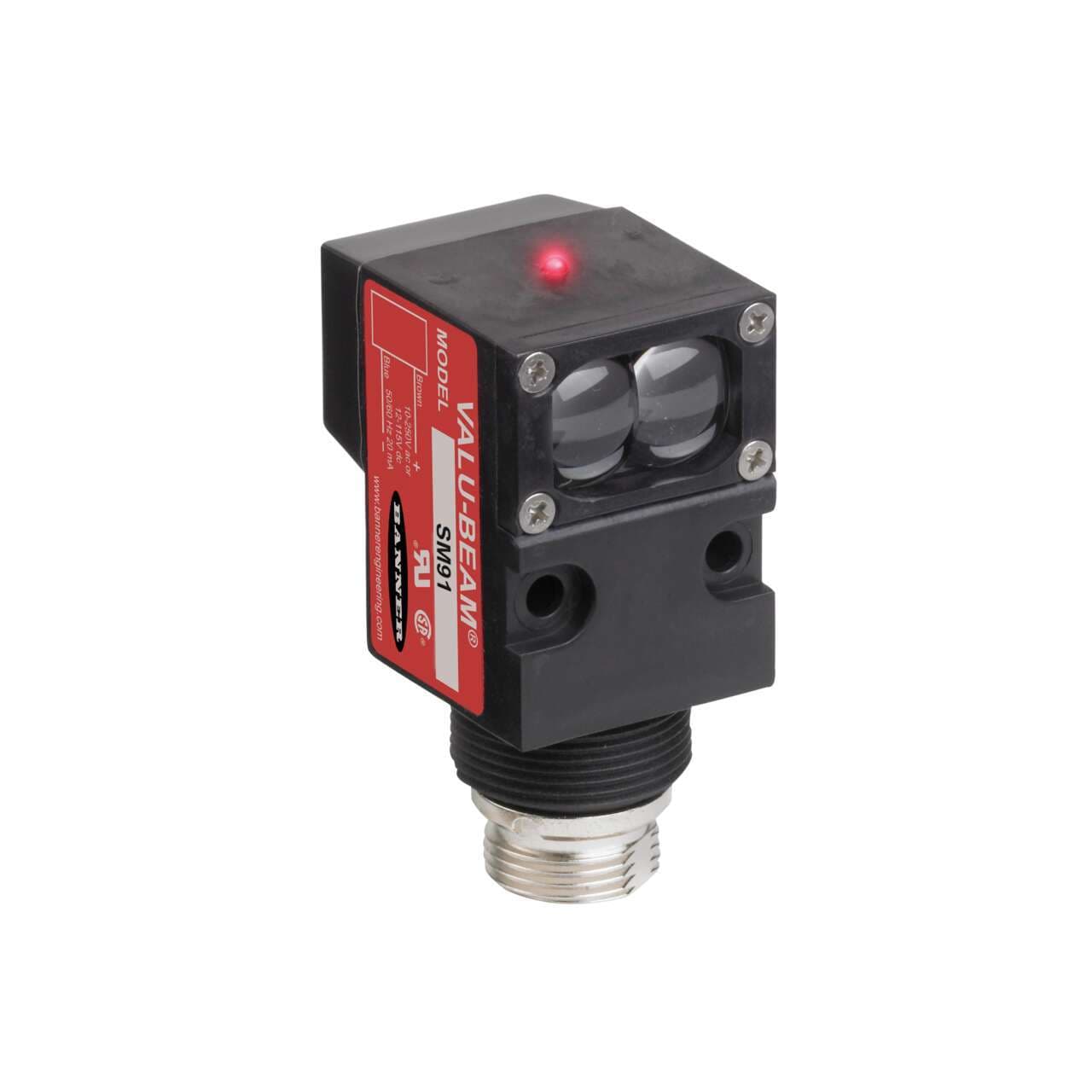 Banner SM91EANQD VALU-BEAM: Emitter - Frequency A; Range: 30 m; Input: 10-30 V dc; Output: Not Applicable; 3-pin Mini Integral QD SM91EANQD on Powermatic Associates