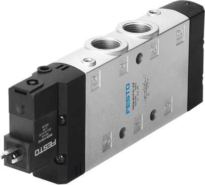 Festo 163166 solenoid valve CPE24-M1H-5L-3/8 High component density Valve function: 5/2 monostable, Type of actuation: electrical, Width: 24 mm, Standard nominal flow rate: 2900 l/min, Operating pressure: 2,5 - 10 bar 163166 on Powermatic Associates