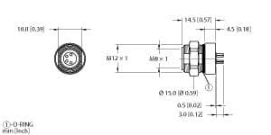 Turck MFKS 4F-PCBF MFKS 4F-PCBF Turck - MFKS 4F-PCBF Actuator and Sensor Receptacle, Rear Mount, PCB Pins MFKS 4F-PCBF on Powermatic Associates