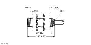 Turck BI1.5-EG08K-AP6X 7M BI1.5-EG08K-AP6X 7M Turck - BI1.5-EG08K-AP6X 7M Inductive Sensor BI1.5-EG08K-AP6X 7M on Powermatic Associates