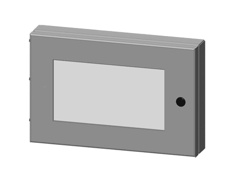 Saginaw Control SCE-HWK1216 Kit, Hinged Window, Height:12.00", Width:16.00", Depth:1.50", ANSI-61 gray powder coat. SCE-HWK1216 on Powermatic Associates