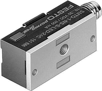 Festo 151685 proximity sensor SMTO-1-PS-S-LED-24-C With light emitting diode and integrated protective circuit, without mounting kit. Design: Block design, Authorisation: RCM Mark, CE mark (see declaration of conformity): to EU directive for EMC, Materials note: Free 151685 on Powermatic Associates