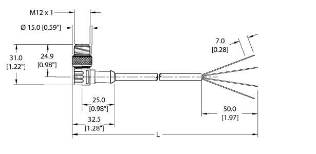 Turck WS 4.4T-1 WS 4.4T-1 Turck - WS 4.4T-1 Actuator and Sensor Cordset, Connection Cable WS 4.4T-1 on Powermatic Associates