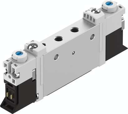 Festo 574349 solenoid valve VUVG-L10-T32U-MT-M5-1P3 Valve function: 2x3/2 open, monostable, Type of actuation: electrical, Valve size: 10 mm, Standard nominal flow rate: 125 l/min, Operating pressure: 2,5 - 8 bar 574349 on Powermatic Associates