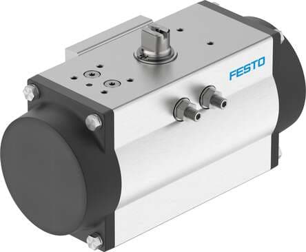 Festo 8102839 semi-rotary drive DFPD-160-RP-90-RS45-F07-R3-C-VDE2 Size of actuator: 160, Flange hole pattern: F07, Swivel angle: 90 deg, End-position adjustment range at 0°: -5 - 5 deg, End-position adjustment range at 90°: -5 - 5 deg 8102839 on Powermatic Associates