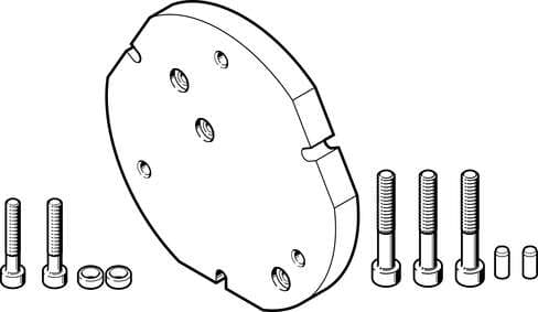 Festo 2367800 adapter kit DHAA-G-H2-25-B13G-63 Size: 63, Assembly position: Any, Corrosion resistance classification CRC: 2 - Moderate corrosion stress, Product weight: 397 g, Mounting type: (* With through-hole and screw, * With centring sleeve and centring pin) 2367800 on Powermatic Associates