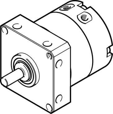 Festo 1564894 semi-rotary drive DSM-T-6-90-P Size: 6, Cushioning angle: 0,5 deg, Swivel angle: 0 - 90 deg, Cushioning: P: Flexible cushioning rings/plates at both ends, Assembly position: Any 1564894 on Powermatic Associates