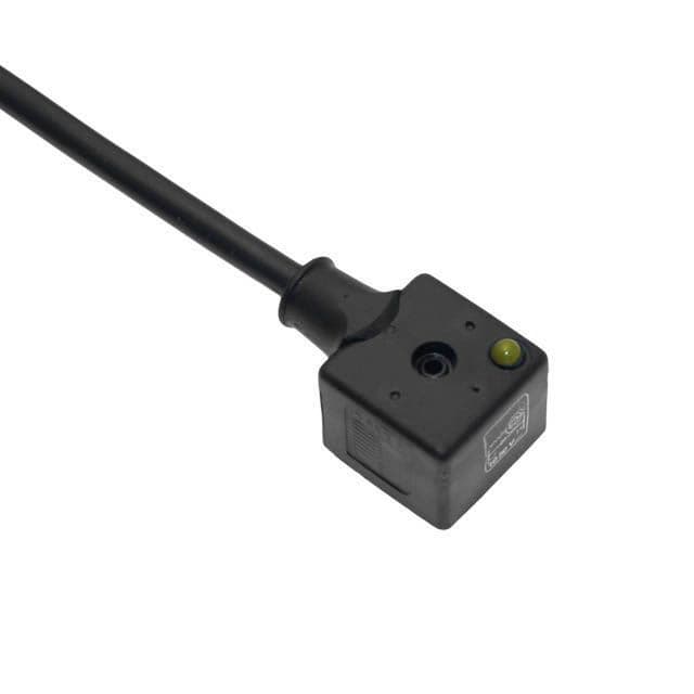 Mencom VAC-220-00 Solenoid Valve Connectors, Cordset, 3 Pole, Form A 18mm, 2 Meters, 50V, 10A, LED w/Flyback Diode VAC-220-00 on Powermatic Associates