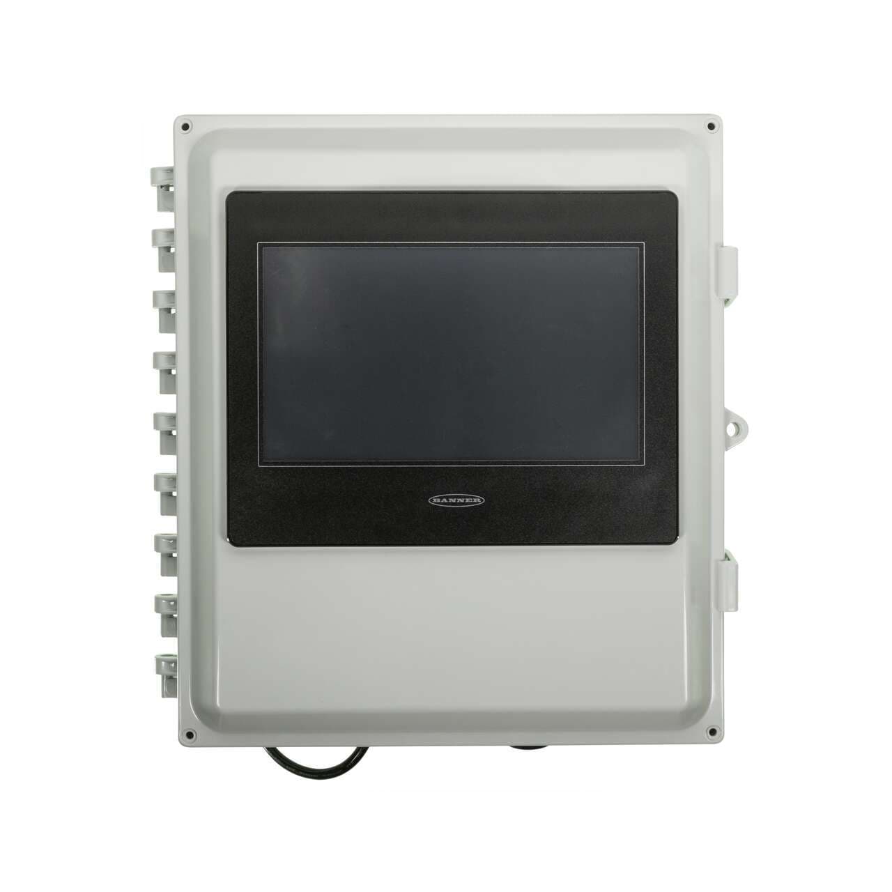 Banner SOLUTIONSKIT2-VIBE-Q Wireless Vibration Solutions Kit 2.4 GHz; 14 in x 12 in Polycarbonate Enclosure; DXM700 (Pre-programmed for Vibration & Temp Monitoring); 10 in Pre-programmed Color Touchscreen HMI; 24 V dc; Includes one DX80N2Q45 VTP Node and one QM30 VT1 Sensor SOLUTIONSKIT2-VIBE-Q on Powermatic Associates