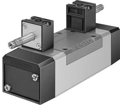 Festo 159685 solenoid valve MN1H-5/3B-D-1-C With manual override, without solenoid coil or socket. Solenoid coil and socket should be ordered separately. Valve function: 5/3 pressurised, Type of actuation: electrical, Width: 42 mm, Standard nominal flow rate: 1200 l/m 159685 on Powermatic Associates