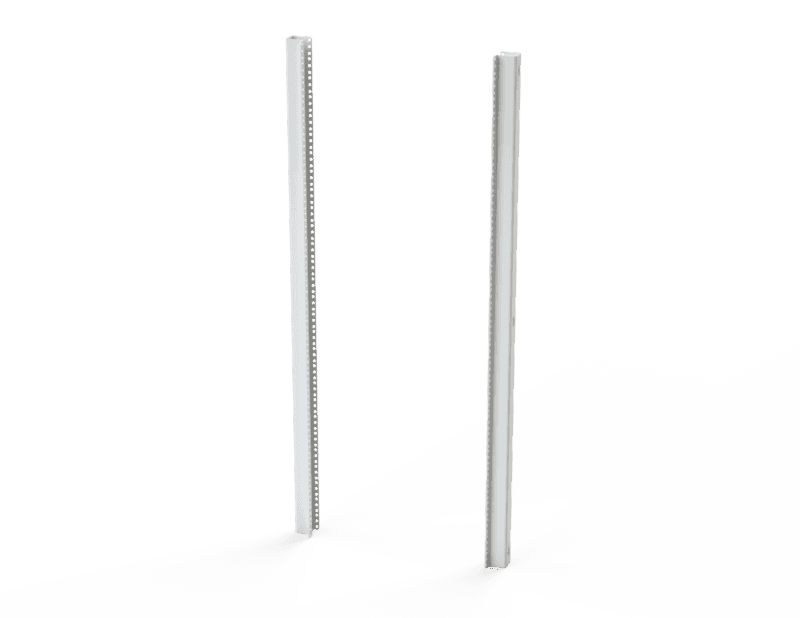 Saginaw Control SCE-60RA19TH Angle, Rack, Height:49.00", Width:2.31", Depth:1.93", Powder Coated White SCE-60RA19TH on Powermatic Associates