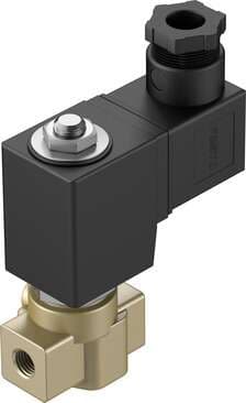 Festo 1491882 solenoid valve VZWD-L-M22C-M-N14-25-V-1P4-22 Directly actuated, NPT1/4" connection. Design structure: Directly actuated poppet valve, Type of actuation: electrical, Sealing principle: soft, Assembly position: Any, Mounting type: Line installation 1491882 on Powermatic Associates