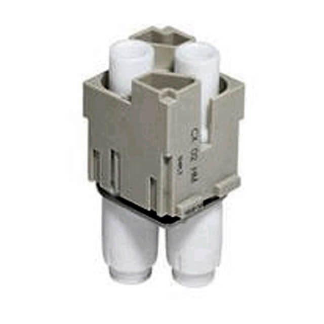 Mencom CX-02HM Mixo series, Male Rectangular Insert, 2 pin, 5000V, 16 amp, Crimp CX-02HM on Powermatic Associates