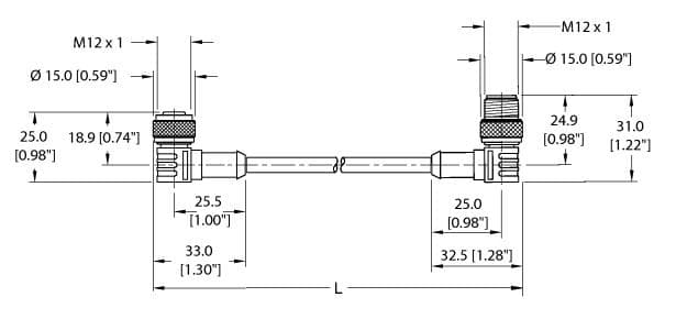 Turck WK 4T-3-WS 4T WK 4T-3-WS 4T Turck - WK 4T-3-WS 4T Actuator and Sensor Cordset, Extension Cable WK 4T-3-WS 4T on Powermatic Associates