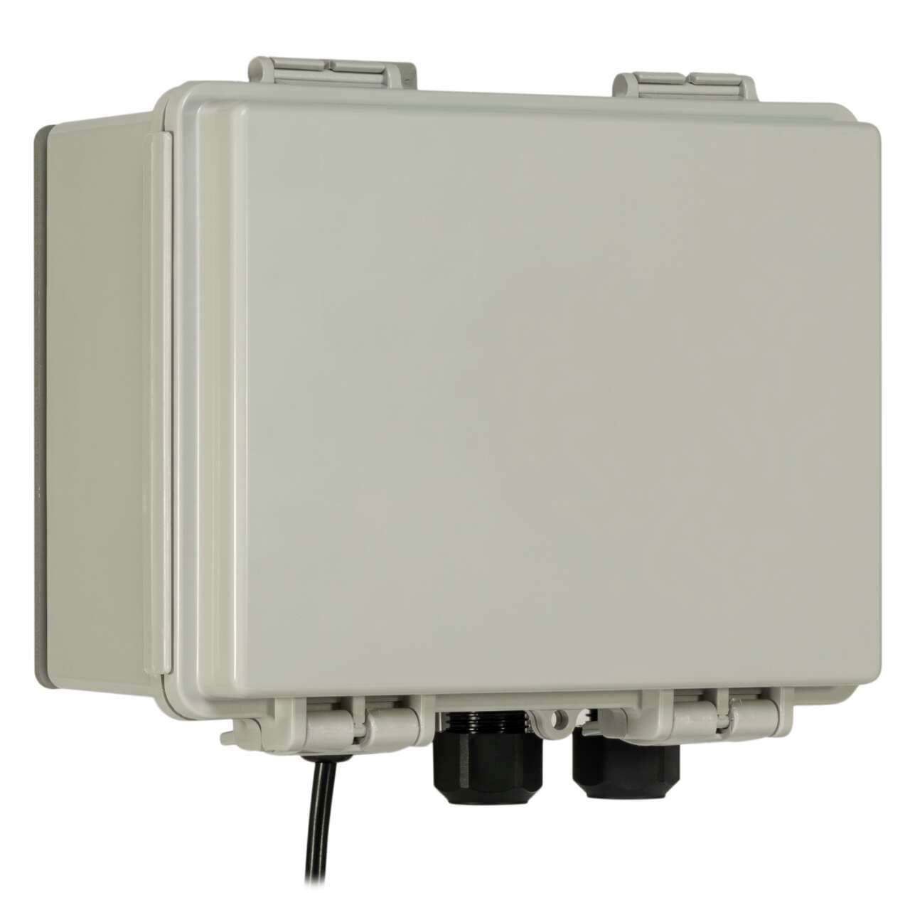 Banner DEK100-A2R1-A DXM100 A2 Controller; AT&T North America Only; 900 MHz ISM Radio; NEMA Rated Enclosure; 4 Holes with Glands & Vent; 5W Solar Panel with Battery DEK100-A2R1-A on Powermatic Associates