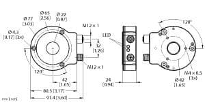 Turck RI360P0-QR24M0-CNX4-2H1150 RI360P0-QR24M0-CNX4-2H1150 Turck - RI360P0-QR24M0-CNX4-2H1150 Contactless Encoder, CANopen, Premium Line RI360P0-QR24M0-CNX4-2H1150 on Powermatic Associates