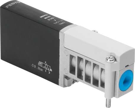 Festo 525134 solenoid valve MHA3-M1H-3/2G-3 Valve function: 3/2 closed, monostable, Type of actuation: electrical, Width: 14 mm, Standard nominal flow rate: 200 l/min, Operating pressure: -0,9 - 8 bar 525134 on Powermatic Associates