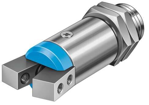 Festo 185700 angle gripper HGWM-12-EO-G7 Micro, with male thread. Size: 12, Max. angular gripper jaw backlash ax,ay: 0,5 deg, Max. gripper jaw backlash Sz: 0,03 mm, Max. opening angle: 18,5 deg, Repetition accuracy, gripper: <: 0,02 mm 185700 on Powermatic Associates
