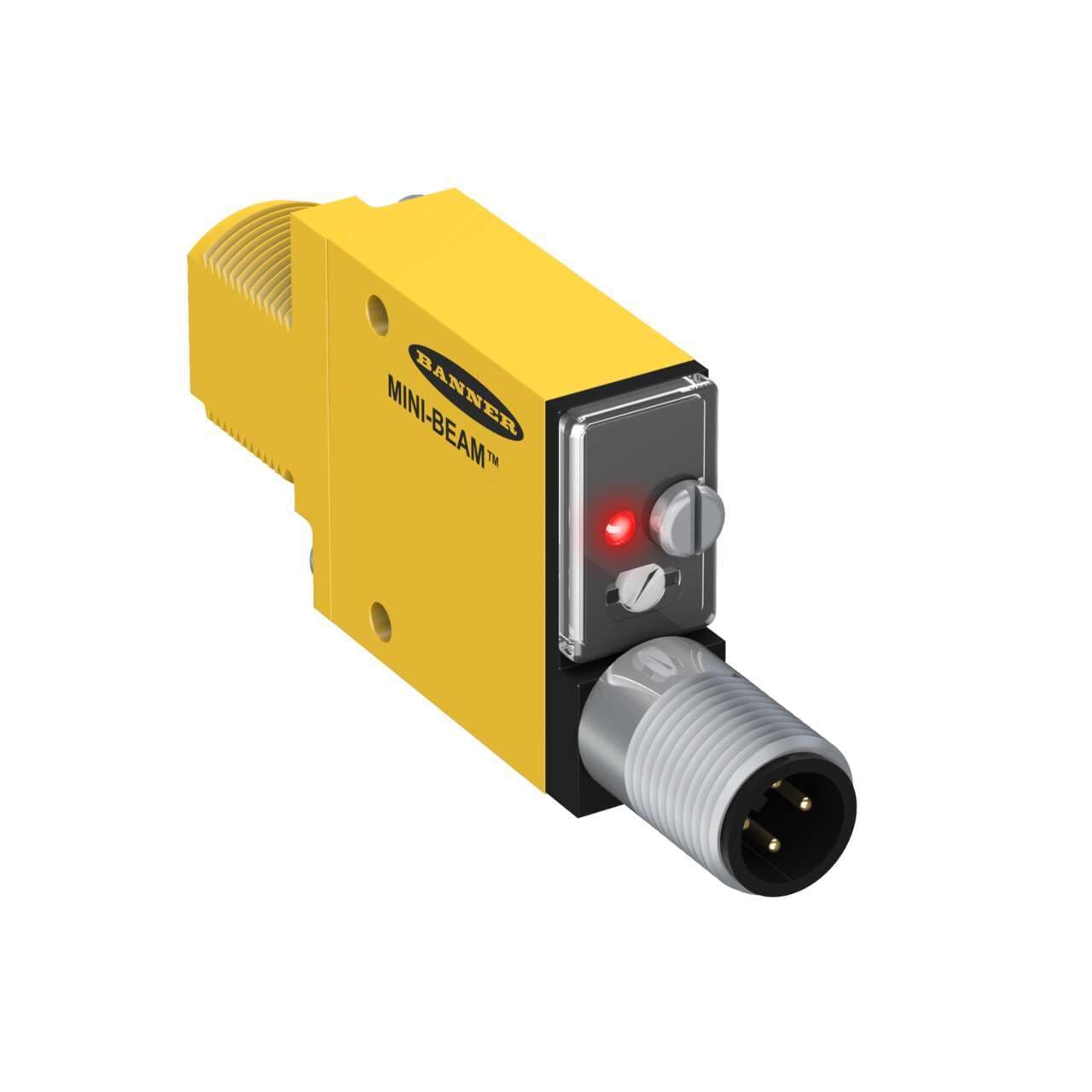 Banner SM31RQD MINI-BEAM: Receiver; Range: 3 m; Input: 10-30 V dc; Output: Bipolar: 1 NPN; 1 PNP; 4-pin M12 Integral QD SM31RQD on Powermatic Associates