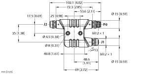 Turck SH-RKP/RSP/RKP56PL SH-RKP/RSP/RKP56PL Turck - SH-RKP/RSP/RKP56PL M12 Power Junction System, Small h Splitter SH-RKP/RSP/RKP56PL on Powermatic Associates