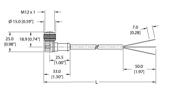Turck WK 4T-3 WK 4T-3 Turck - WK 4T-3 Actuator and Sensor Cordset, Connection Cable WK 4T-3 on Powermatic Associates