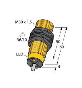 Turck BI10-S30-AN6X 7M BI10-S30-AN6X 7M Turck - BI10-S30-AN6X 7M Inductive Sensor BI10-S30-AN6X 7M on Powermatic Associates