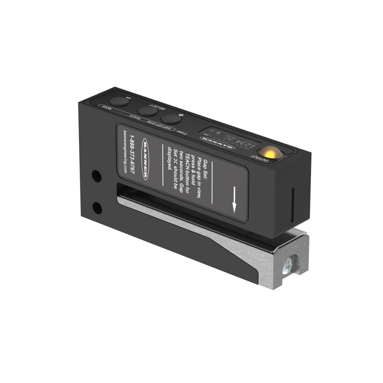 Banner SLU4-BM-Q7 Banner SLU4-BM-Q7 - SLU4 Series: Ultrasonic Label Sensor; Slot width: 4 mm; Input: 12-30 V dc; Output: Bimodal; 4-pin M8 Integral QD SLU4-BM-Q7 on Powermatic Associates
