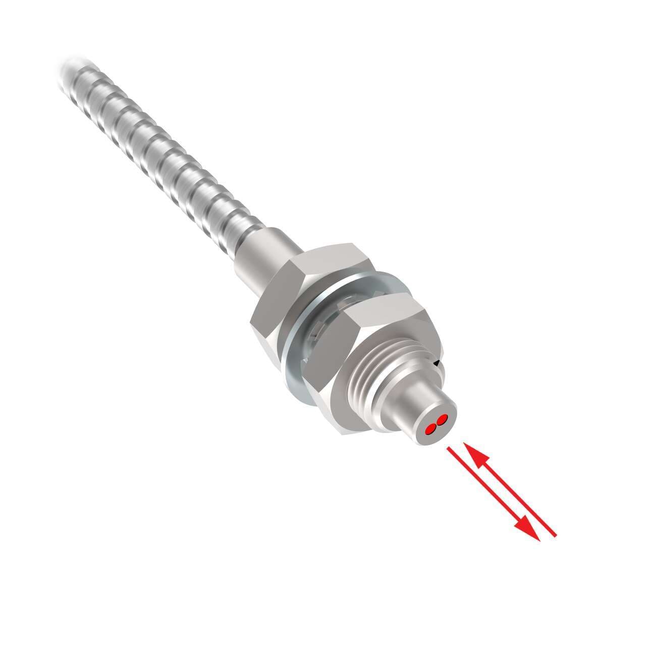 Banner PBT46TSL5-VL Plastic Fiber, Diffuse Reflective; Core Dia.: 1 mm; Fiber Length 2 m; Thread M6; Stainless Monocoil; 25 mm Bend Radius; Vantage Line PBT46TSL5-VL on Powermatic Associates