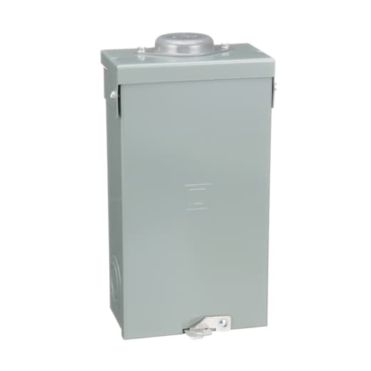 Schneider Electric QO3100BNRB Square D by Schneider Electric QO3100BNRB is a load center designed for surface mounting with a rated current of 100A. It features a connection type of lugs and dimensions of H335mm x W176mm (H13.19" x W6.93"), fitting within a compact space with 3-spaces available. This load center is built with a welded galvannealed steel enclosure and tin-plated copper busbar, ensuring durability and conductivity. It is equipped to handle 3 single pole circuits and offers a short circuit breaking rating of 22kA. The degree of protection provided by its design is classified as NEMA 3R, suitable for certain outdoor or indoor environments where protection against weather elements is necessary. QO3100BNRB on Powermatic Associates