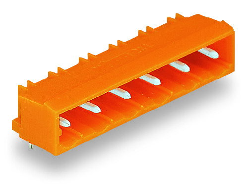 WAGO 231-938/001-000 231-938/001-000 WAGO - THT male header; 1.0 x 1.0 mm solder pin; angled; Pin spacing 7.62 mm; 8-pole; orange 231-938/001-000 on Powermatic Associates