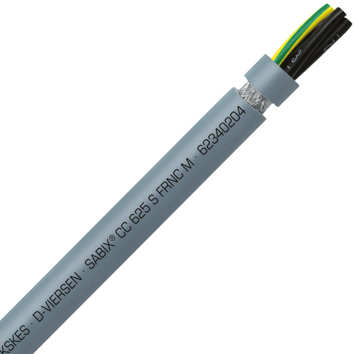SAB 62340204 SABIX CC 625 S FRNC M - 2 AWG/4c, shielded halogen-free flame retardant flexible control cable, UL, CSA, CE, RoHS 62340204 on Powermatic Associates