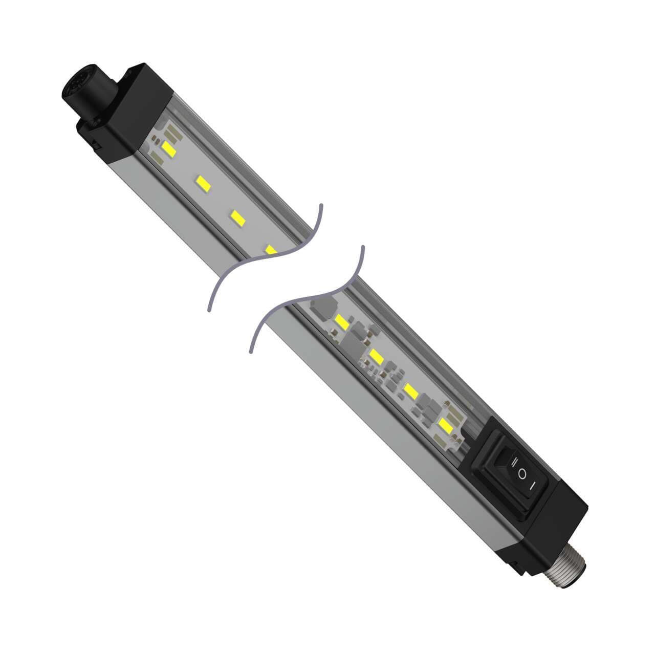 Banner WLS28-2CW990DXPBQ WLS28-2 Work Light Strip; Switched; Length: 990 mm; Voltage: 12-30 V dc; Environmental Rating: IP50; Color: White; Cascadable; 4-pin M12 Integral QD WLS28-2CW990DXPBQ on Powermatic Associates