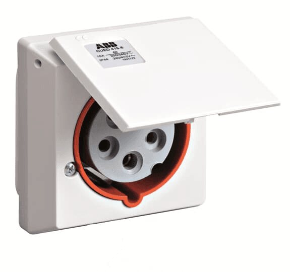 ABB Control CUED 216-6 CUED 216-6 ABB Control - Surface socket-outlet, for flush mounting, 6h, 16A, IP44, 2P+E CUED 216-6 on Powermatic Associates