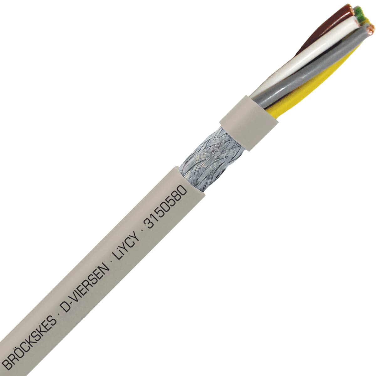 SAB 3150580 LiYCY - 18 AWG/5c, shielded multi-conductor signal and control PVC cable with DIN color code 3150580 on Powermatic Associates
