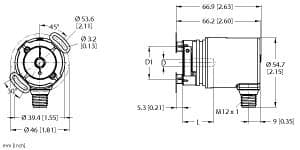 Turck REM-191B6E-IOL32B-H1141 REM-191B6E-IOL32B-H1141 Turck - REM-191B6E-IOL32B-H1141 Absolute Rotary Encoder - Multiturn, IO-Link, Industrial Line REM-191B6E-IOL32B-H1141 on Powermatic Associates