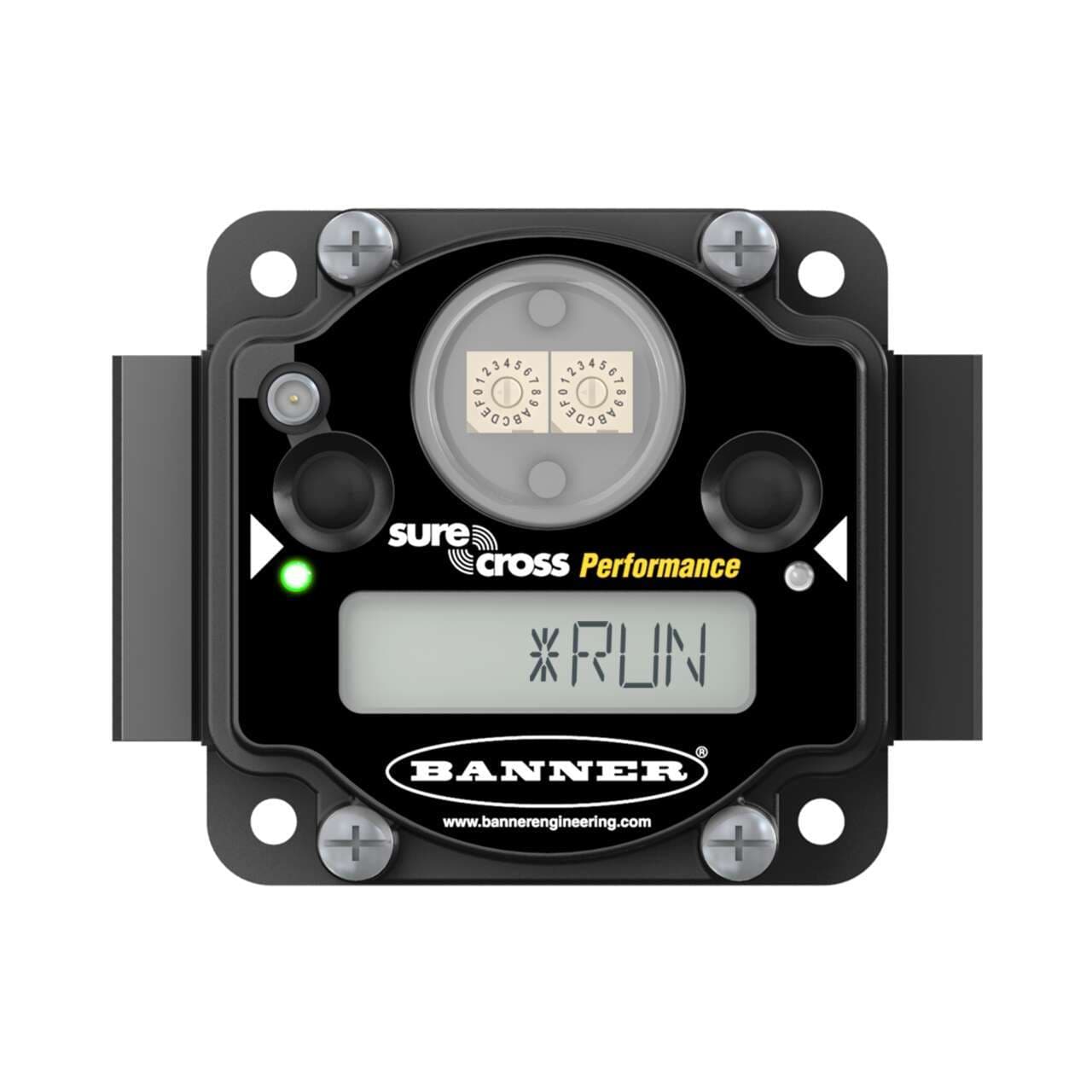 Banner DX80G9M6S-PM2C PM Series Gateway - LCD Selectable I/O Mapping; 900 MHz, IP20 /NEMA 1; Inputs:Four Selectable NPN/PNP Discrete, two 0-20 mA; Outputs: Four PNP Discrete, two 0-20 mA; External Terminals DX80G9M6S-PM2C on Powermatic Associates