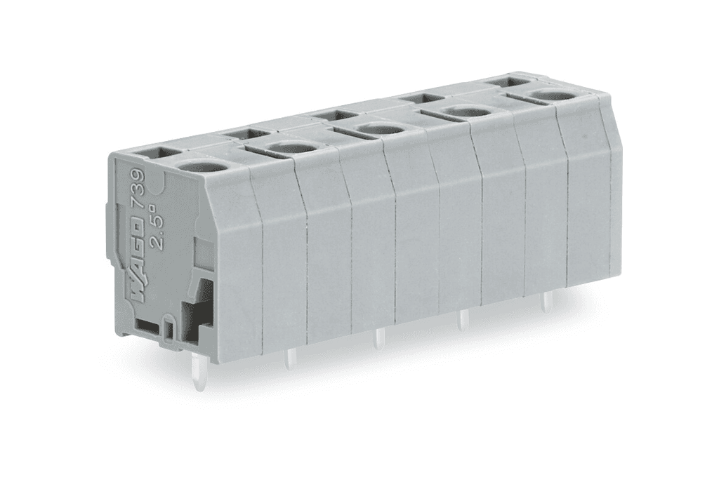 WAGO 739-3208 739-3208 WAGO - PCB terminal block; 2.5 mm²; Pin spacing 10 mm; 8-pole; CAGE CLAMP®; 2,50 mm²; gray 739-3208 on Powermatic Associates