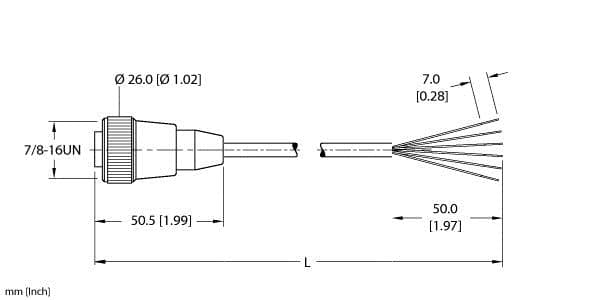 Turck RKM 61-10M RKM 61-10M Turck - RKM 61-10M Actuator and Sensor Cordset, Connection Cable RKM 61-10M on Powermatic Associates