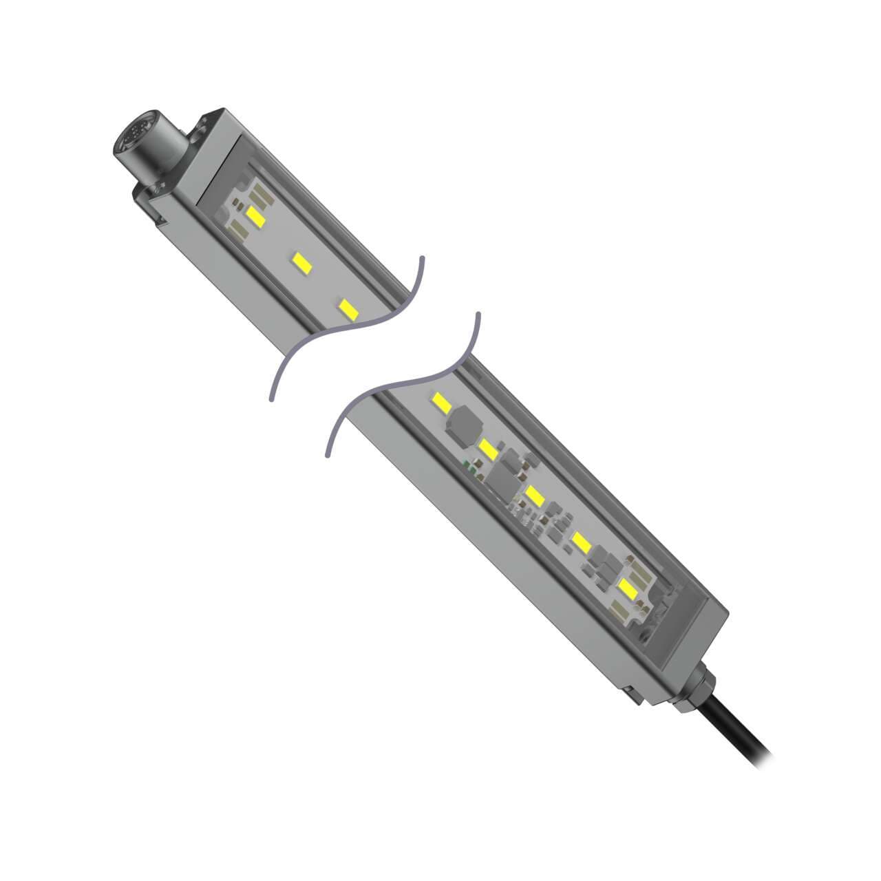 Banner WLS28-2CW145S WLS28-2 Work Light Strip; Length: 145 mm; Voltage: 12-30 V dc; Environmental Rating: IP67/IP69K; Color: White; Cascadable; 2 m (6.5 ft) Integral Cable WLS28-2CW145S on Powermatic Associates