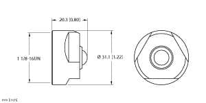 Turck RKFC-MC RKFC-MC Turck - RKFC-MC Accessory for 1-1/8, Closure cap, Threaded hand tighten RKFC-MC on Powermatic Associates