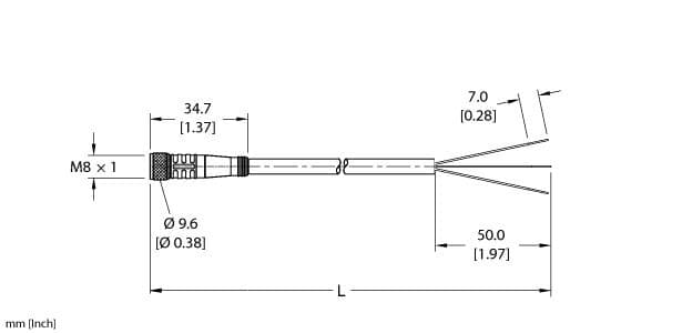 Turck PKG 3M-10/S760 PKG 3M-10/S760 Turck - PKG 3M-10/S760 Actuator and Sensor Cordset, Connection Cable PKG 3M-10/S760 on Powermatic Associates