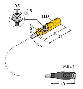 Turck BIM-UNT-AP6X-0.3-PSG3S BIM-UNT-AP6X-0.3-PSG3S Turck - BIM-UNT-AP6X-0.3-PSG3S Magnetic Field Sensor, For Pneumatic Cylinders BIM-UNT-AP6X-0.3-PSG3S on Powermatic Associates