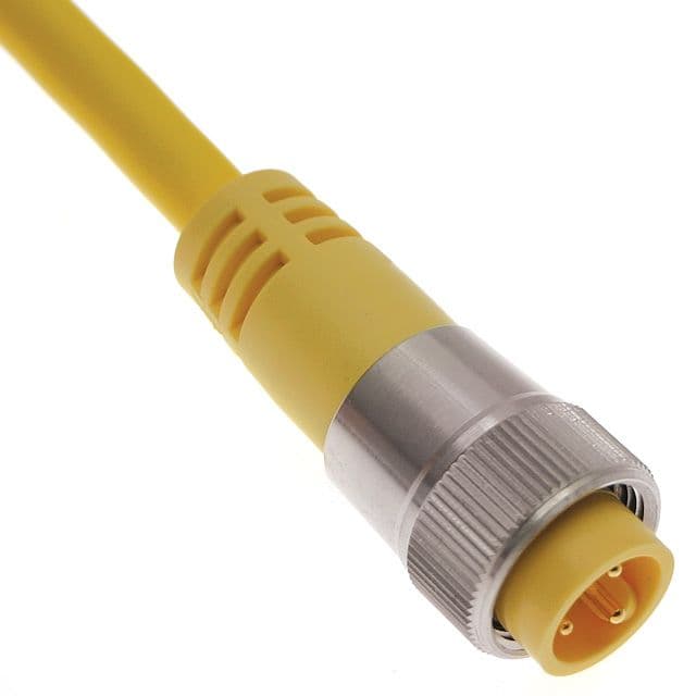 Mencom MIN-5MPX-3 MIN Size I, Cordset, 5 Pole, Male Straight, 3 Ft, 5.5A, Yellow, PVC MIN-5MPX-3 on Powermatic Associates