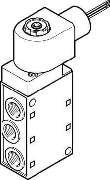 Festo 535910 solenoid valve MFH-5-1/4-S-EX With manual override, without solenoid coil or socket. Solenoid coil and socket should be ordered separately. Valve function: 5/2 monostable, Type of actuation: electrical, Width: 30,5 mm, Standard nominal flow rate: 1000 l/m 535910 on Powermatic Associates
