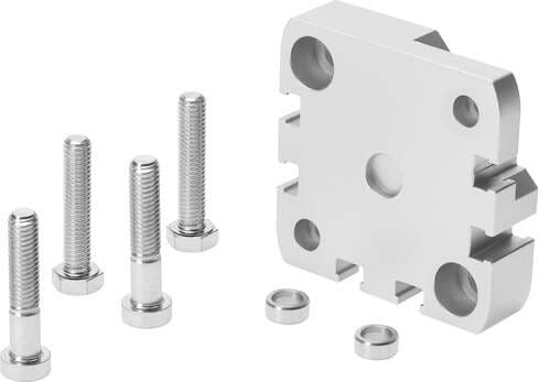 Festo 537266 multi-position kit DPNA-25 For ADN compact cylinders Size: 25, Corrosion resistance classification CRC: 2 - Moderate corrosion stress, Ambient temperature: -40 - 150 °C, Product weight: 60 g, Materials note: (* Free of copper and PTFE, * Conforms to RoHS) 537266 on Powermatic Associates