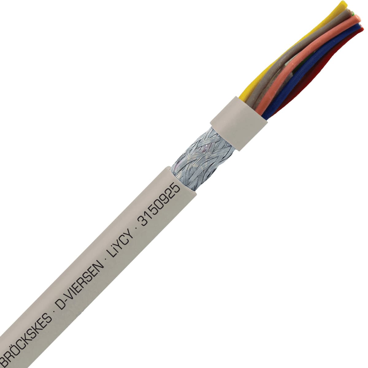 SAB 3150925 LiYCY - 24 AWG/9c, shielded multi-conductor signal and control PVC cable with DIN color code 3150925 on Powermatic Associates