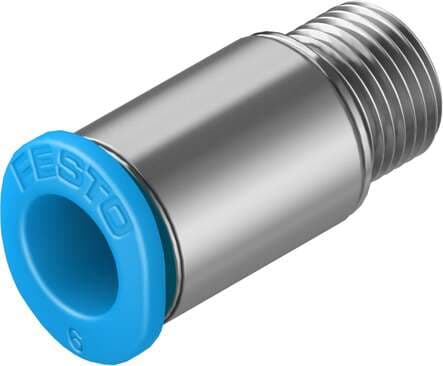 Festo 183740 push-in fitting QSM-M7-1/4-I-U-M male thread with internal hexagon socket. Size: Mini, Nominal size: 0,114 ", Type of seal on screw-in stud: Sealing ring, Assembly position: Any, Container size: 1 183740 on Powermatic Associates